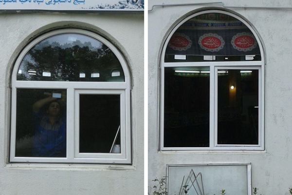 تعويض پنجره های مسجد دانشكده علوم دریایی محمودآباد